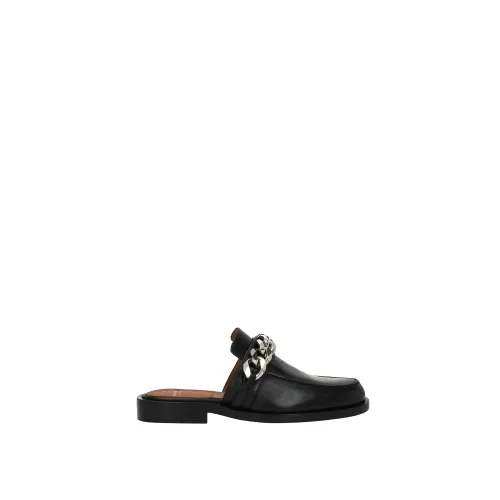 Givenchy , Leather Buckle Slippers ,Black female, Sizes: