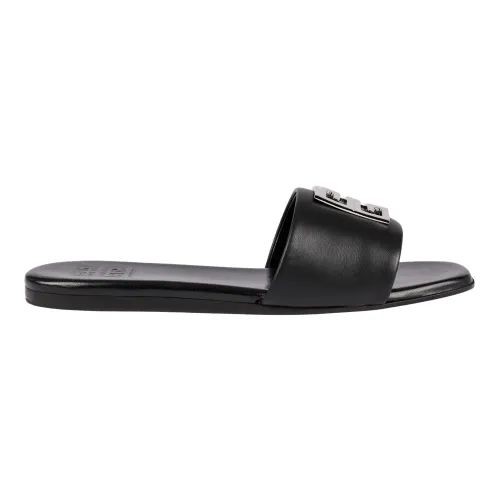 Givenchy , Leather Slider Sandals ,Black female, Sizes: