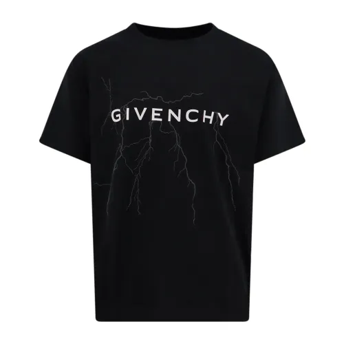 Givenchy , Logo Cotton T-Shirt ,Black male, Sizes: