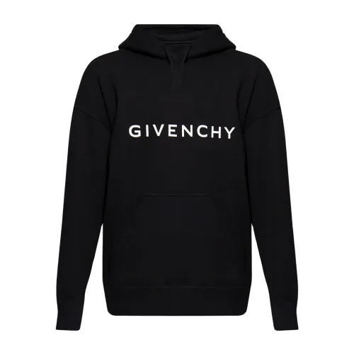 Givenchy , Logo hoodie ,Black male, Sizes: