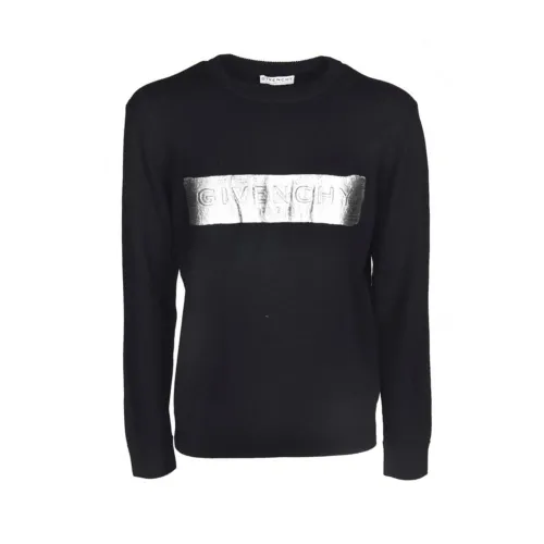 Givenchy , Logo Wool Sweater ,Black male, Sizes: