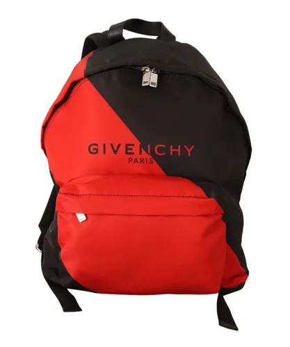Givenchy Mens Red & Black Nylon Urban Backpack - One Size