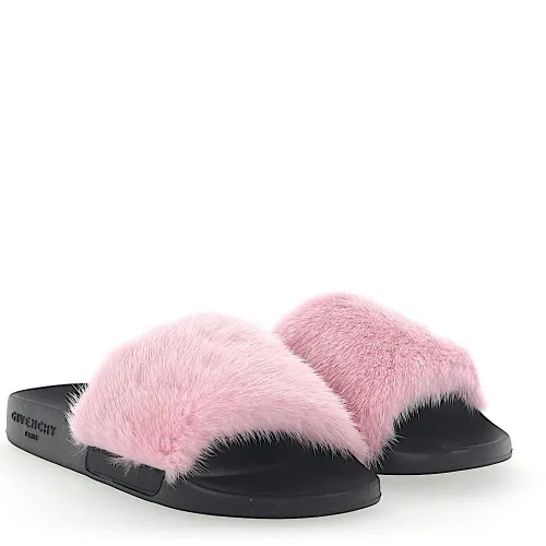 Givenchy , Paris Rubber Mink Sandals ,Pink female, Sizes: