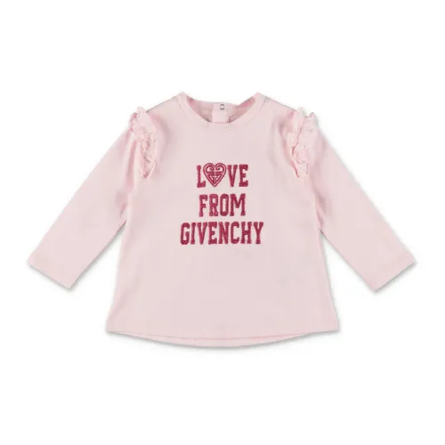 Givenchy , Pink Cotton Jersey Baby Girl T-Shirt ,Pink female, Sizes: