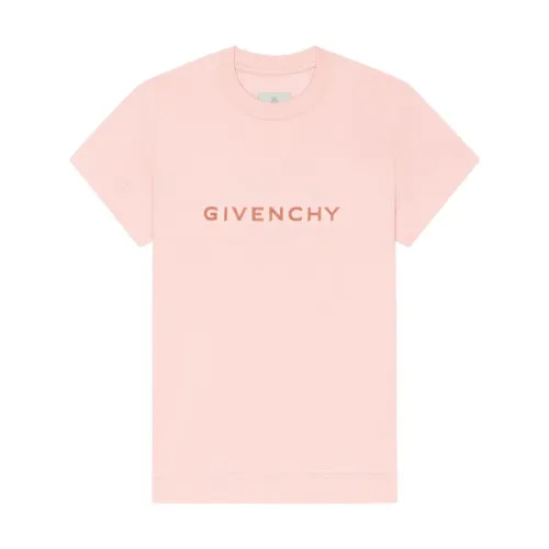 Givenchy , Pink Crew Neck T-shirts and Polos ,Pink female, Sizes: