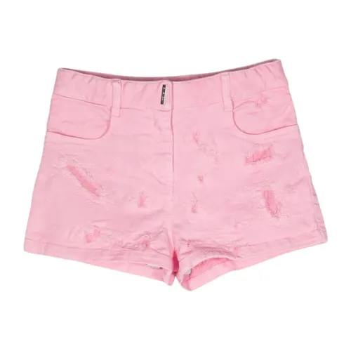Givenchy , Pink Denim Kids Shorts with Logo ,Pink female, Sizes: