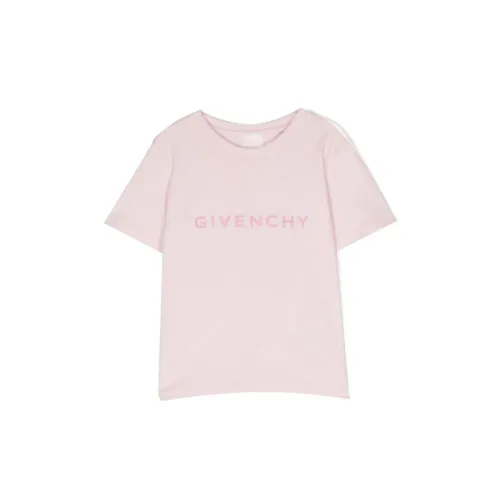 Givenchy , Pink Logo Print T-shirts and Polos ,Pink female, Sizes: