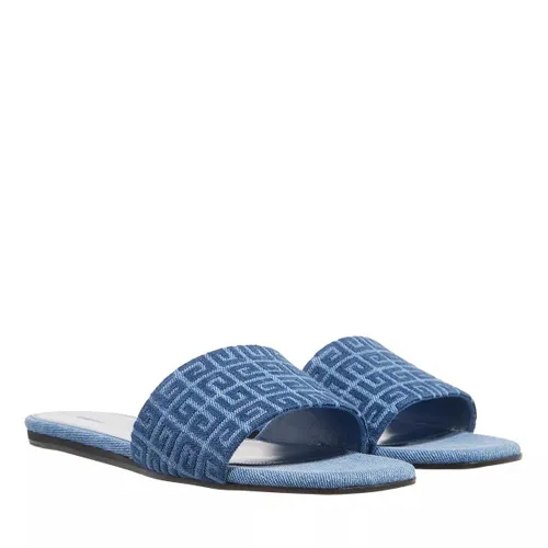 Givenchy Sandals - 4G Slide Flat Sandals - blue - Sandals for ladies