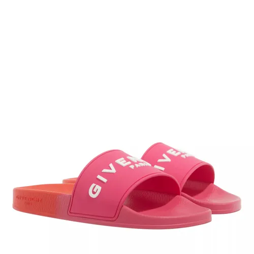 Givenchy Sandals - Slide Flat Sandals In Rubber - red - Sandals for ladies