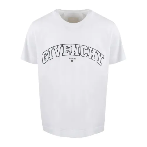 Givenchy , Signature Embroidered T-Shirt ,White male, Sizes: