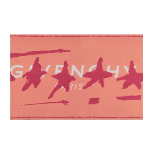 Givenchy , Silk Logo Scarf ,Orange unisex, Sizes: ONE