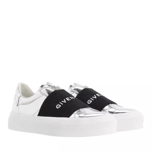 Givenchy Sneakers - Logo Webbing Sneaker Smooth Leather - silver - Sneakers for ladies