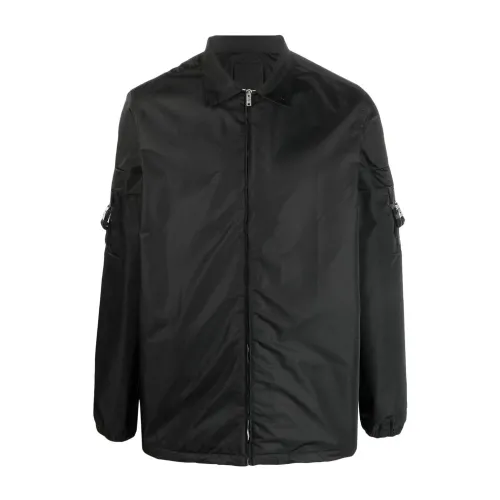 Givenchy , Stylish Black Zipped Long-Sleeve Jacket for Men ,Black male, Sizes: