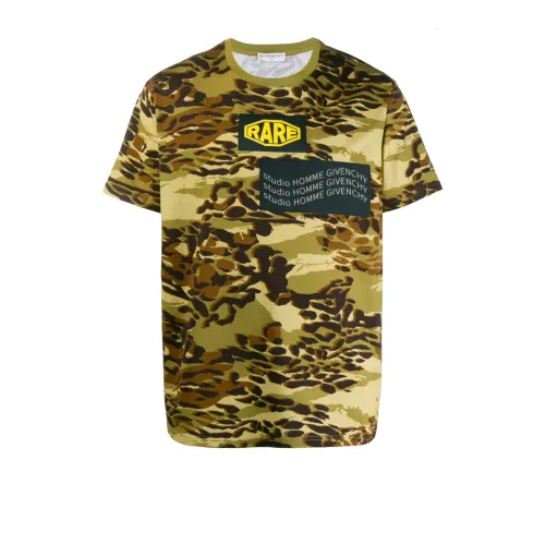 Givenchy , Stylish Camouflage Print T-Shirt for Men ,Green male, Sizes: