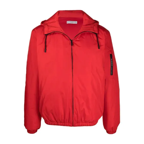 Givenchy , Stylish Windbreaker Jacket for Men ,Red male, Sizes:
