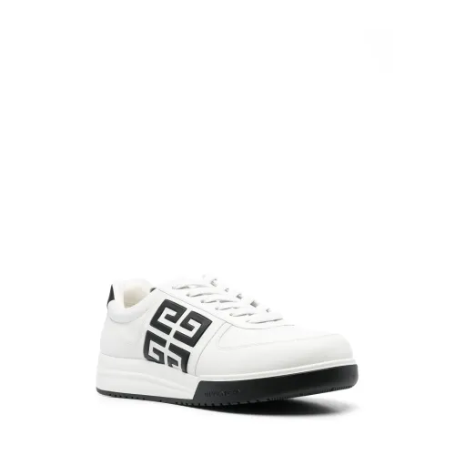 Givenchy , White Low-Top Leather Sneakers with 4G Logo ,White male, Sizes: 7 1/2 UK, 8 UK, 7 UK, 10 UK, 11 UK, 8 1/2 UK, 6 1/2 UK, 6 UK, 9 UK, 9 1/2 U