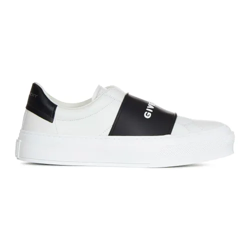 Givenchy , White Slip-on Sneakers with Black Elastic Band ,White female, Sizes:
