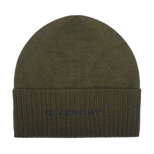Givenchy , Wool Logo Hat for Women ,Green unisex, Sizes: ONE