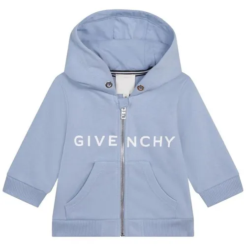 GIVENCHY Zip Logo Oth Hoodie - Blue