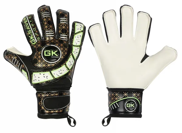 GK Saver Kids Football Goalkeeper Gloves Cool 04 Black Flat