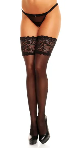 GLAMORY Women's Comfort Lace Top Hold Ups
