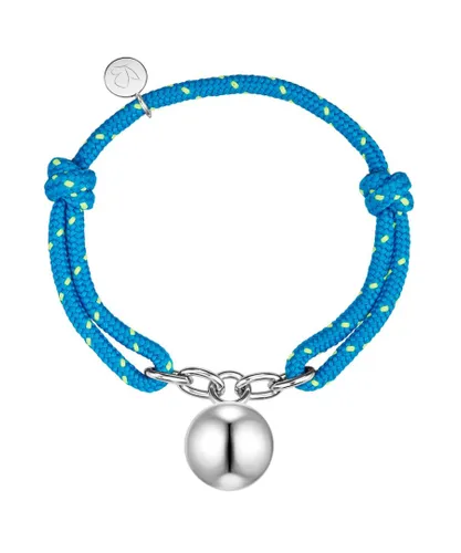 Glanzstücke München Womens Bracelet stainless steel textile (light blue) - Silver - Size 21 cm