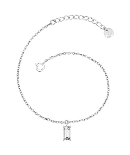 Glanzstücke München Womens Bracelet sterling silver zirconia white - Size 20 cm