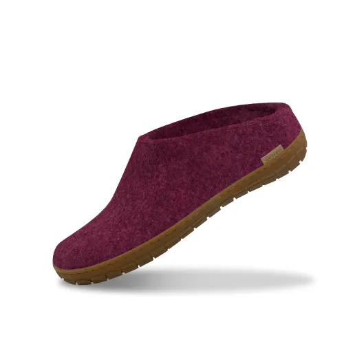 GLERUPS Slip On Slippers Women and Men with Rubber Sole