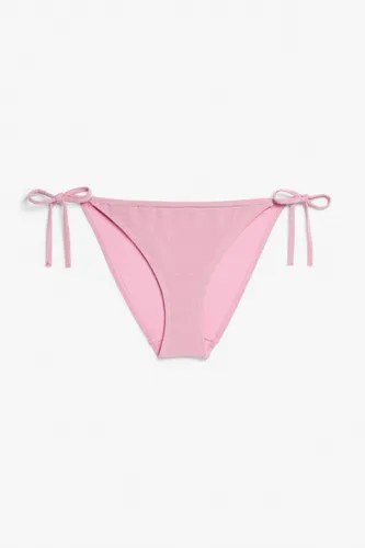 Glitter side-tie bikini briefs - Pink