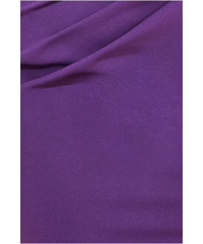 Goddiva Womens Scuba Crepe Off The Shoulder Midi - Purple