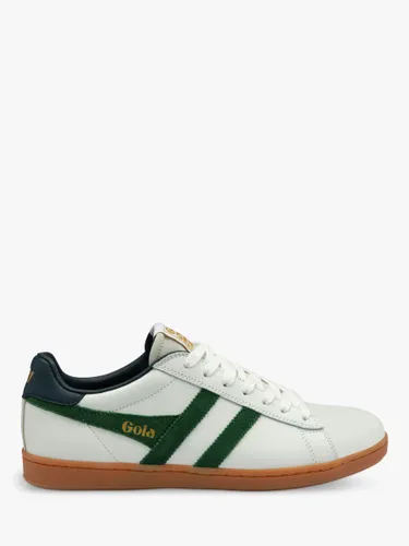 Gola Classics Equipe II Leather Trainers, White/Green/Navy - White/Green/Navy - Male