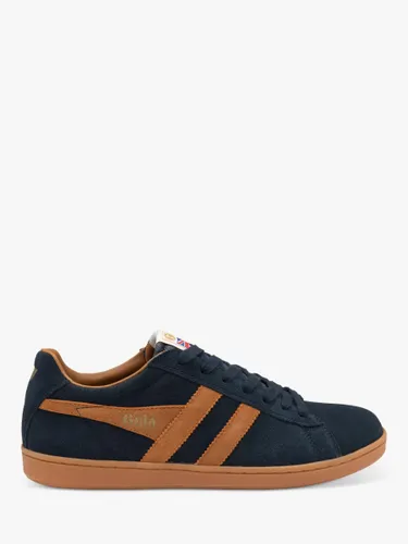 Gola Classics Equipe Suede Lace Up Trainers, Navy/Ginger/Gum - Navy/Ginger/Gum - Male