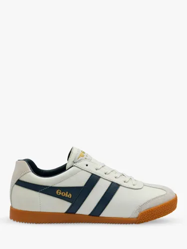 Gola Classics Harrier Leather Lace Up Trainers, Off White/Navy - Off White/Navy - Male