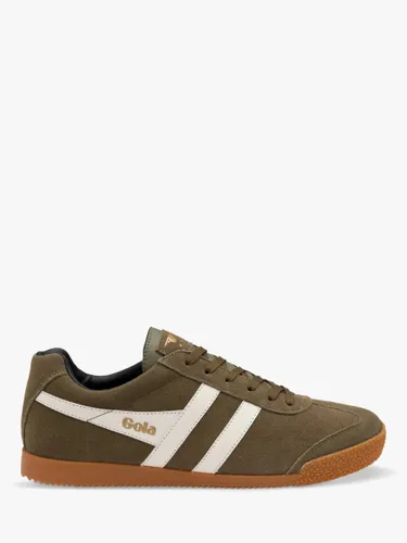 Gola Classics Harrier Suede Lace Up Trainers - Khaki/Off White/Black - Male
