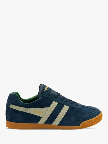 Gola Classics Harrier Suede Lace Up Trainers - Navy/Grey/Evergreen - Male
