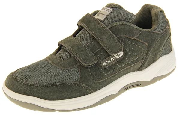 Gola Mens Charcoal Grey Touch Fastening Real Suede Leather
