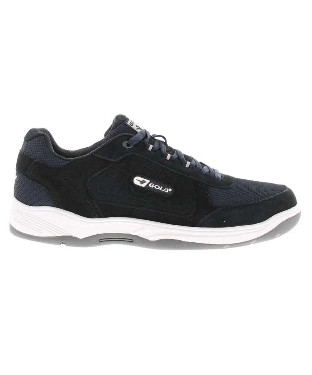 Gola Mens Trainers Belmont Suede Leather Lace Up navy