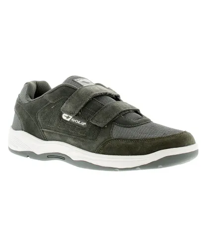 Gola Mens Trainers Belmont Suede Wide Fit Touch Fastening charcoal - Grey