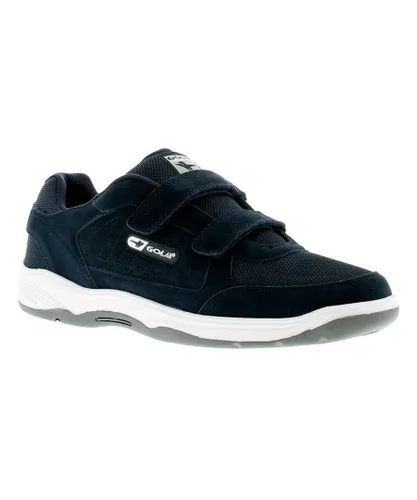 Gola Mens Trainers Belmont Suede Wide Fit Touch Fastening navy - Blue