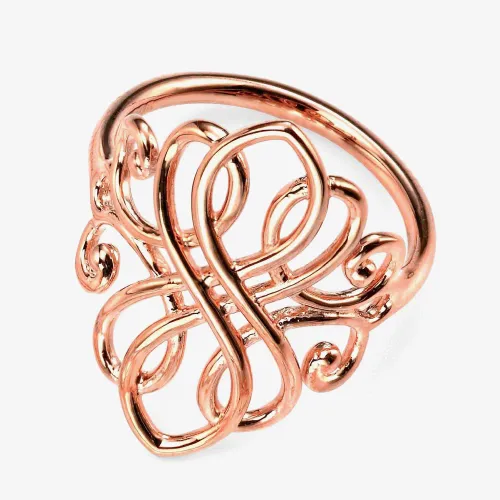 Gold-Plated Filigree Ring R3308-50 (J 3/4)