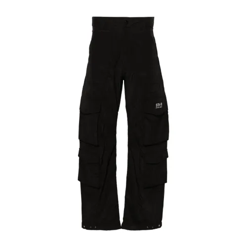 Golden Goose , Black Cargo Pants Ripstop Fabric ,Black male, Sizes: