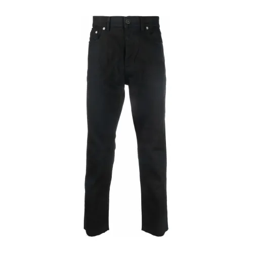 Golden Goose , Black Slim-Fit Jeans with Logo Patch ,Black male, Sizes: