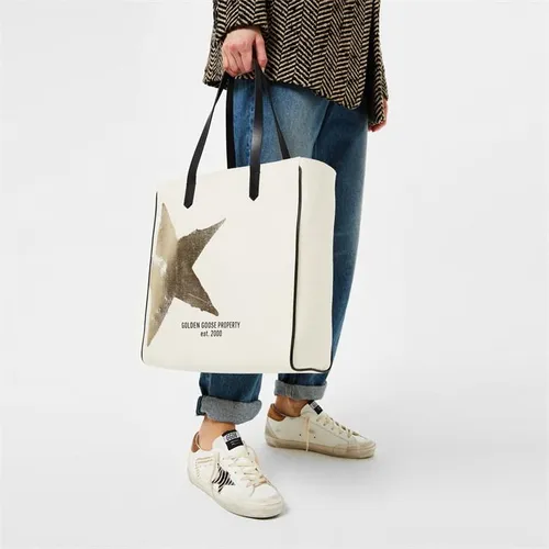 GOLDEN GOOSE California North-South Tote Bag - White