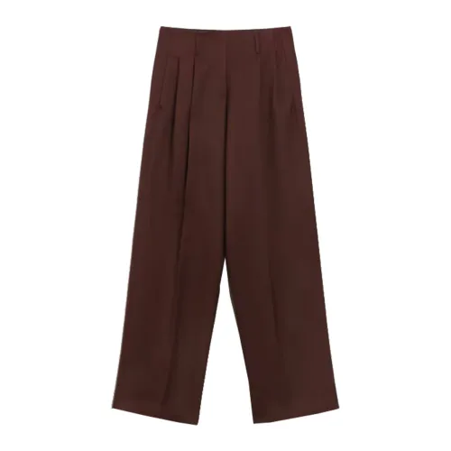 Golden Goose , Chicory CoffeeStraight Trousers ,Brown female, Sizes: