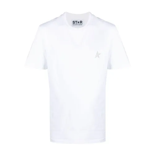 Golden Goose , Cloud White Star-Patch T-Shirt ,White male, Sizes: