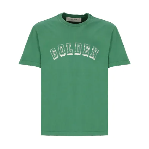 Golden Goose , Golden Goose T-shirts and Polos Green ,Green male, Sizes: