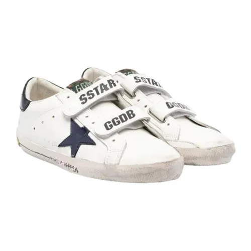 Golden Goose , Kids Old School Sneakers with Star Applique ,White male, Sizes: