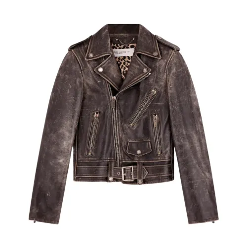 Golden Goose , Leather Jacket ,Black female, Sizes: