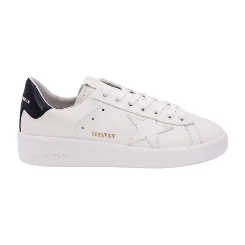Golden Goose , Leather Sneakers with Contrasting Patch ,White male, Sizes: