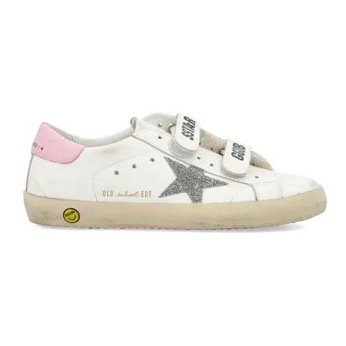 Golden Goose , Old School Sneakers with Crystal Star ,White female, Sizes: